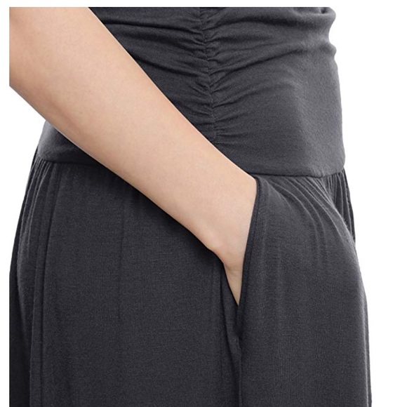 🎊RESTOCKED🆕Charcoal Maxi Skirt w Pockets🖤NWT🖤 - Picture 2 of 7